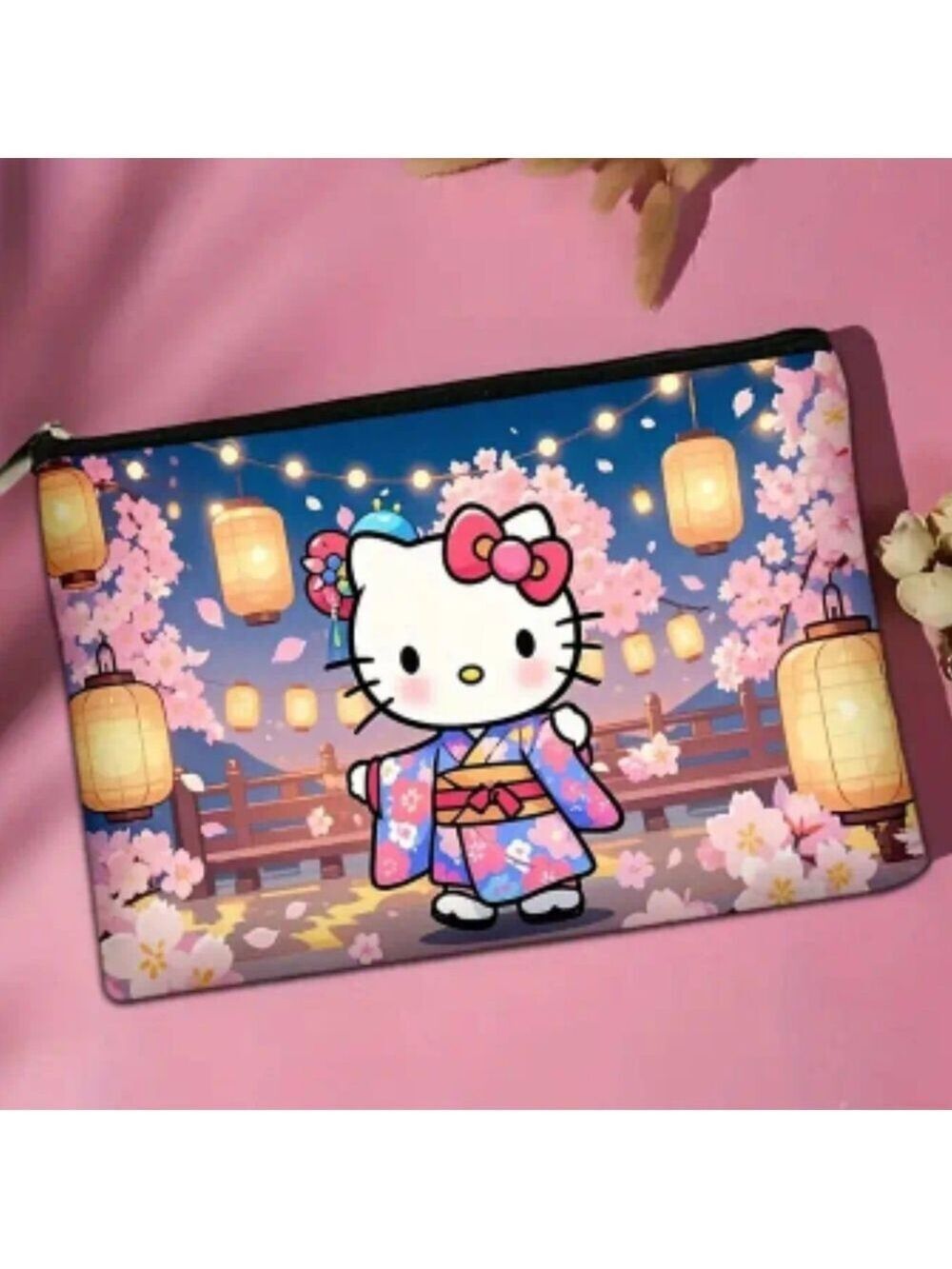 Hello Kitty Floral Cosmetics Pouch